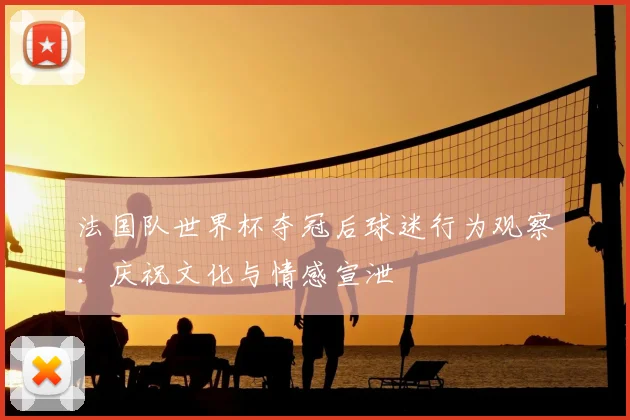 法国队世界杯夺冠后球迷行为观察:庆祝文化与情感宣泄